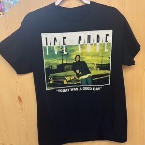 Ice Cube M Cotton Black Tee Unisex Graphic Today Was A Good Day